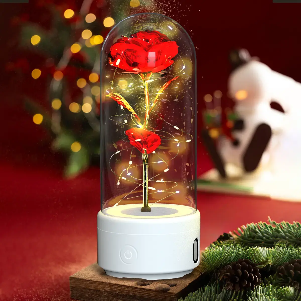 Romantik Gül LED Işık ve Bluetooth Hoparlör
